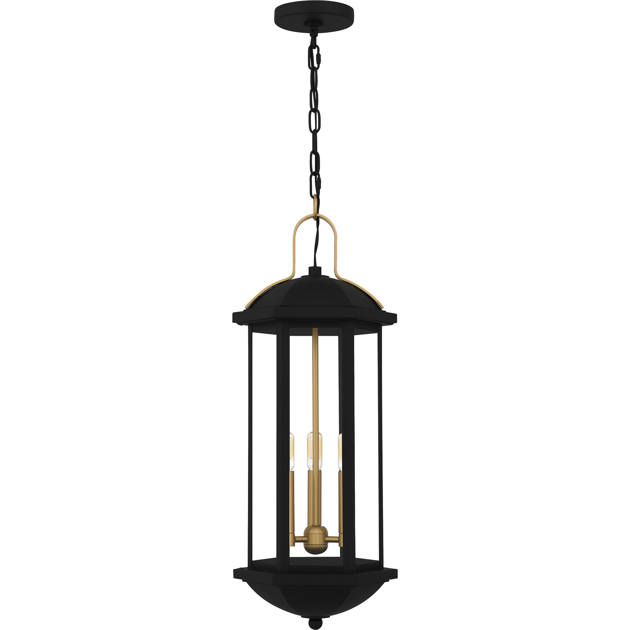 Crestfield 3 Light 10 inch Matte Black Mini Pendant Ceiling Light, Small