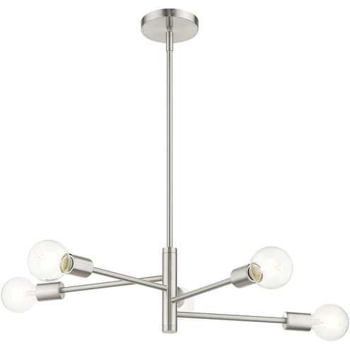 Bannister 5 Light 24 inch Brushed Nickel Chandelier Ceiling Light