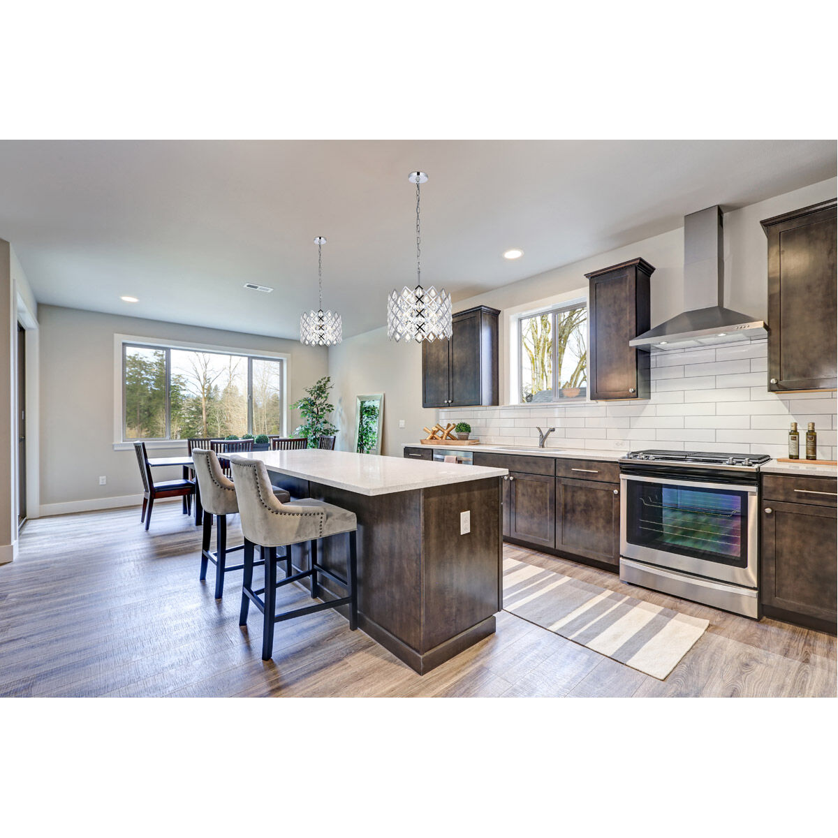 Lyla 3 Light 13 inch Chrome Pendant Ceiling Light