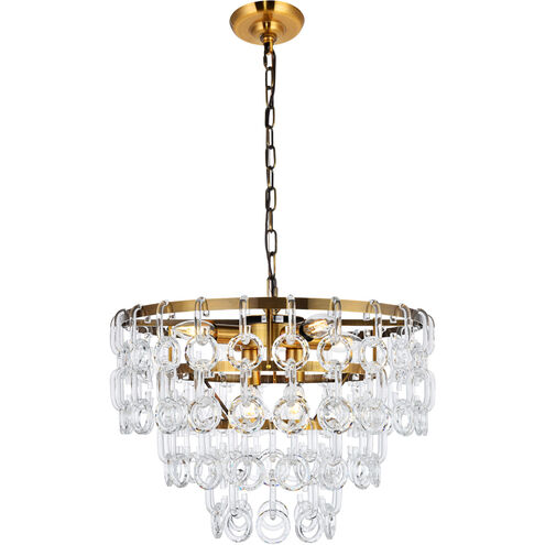 Eden 6 Light 20 inch Light Antique Brass Pendant Ceiling Light, Urban Classic