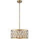 Dealey 5 Light 19.25 inch Heirloom Brass Chandelier Ceiling Light
