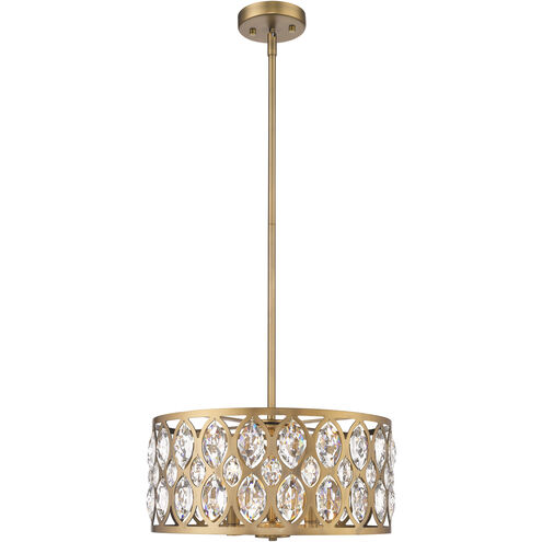 Dealey 5 Light 19.25 inch Heirloom Brass Chandelier Ceiling Light