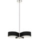 Side Step LED 22.75 inch Coal With Polished Nichel High Pendant Ceiling Light, Chandelier