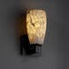 Alabaster Rocks 1 Light 5 inch Matte Black Wall Sconce Wall Light in Tall Tapered Cylinder
