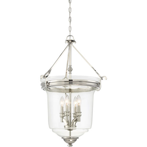 Audrey's Point 4 Light 20 inch Polished Nickel Pendant Ceiling Light, Convertible
