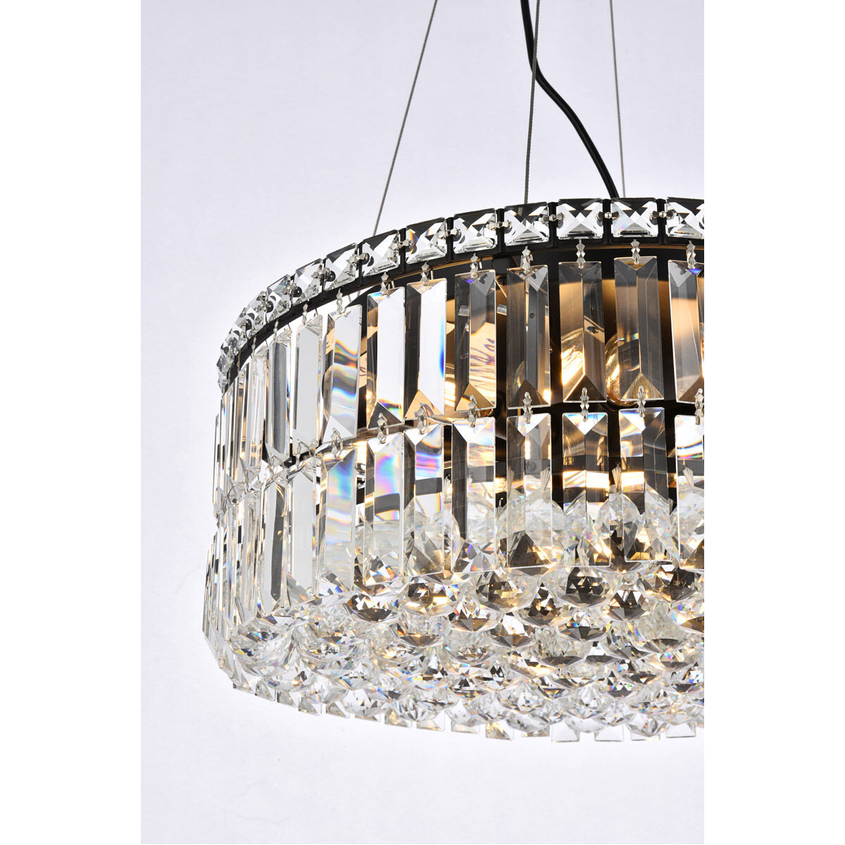 Maxime 12 Light 20 inch Black and Clear Chandelier Ceiling Light