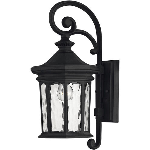 Estate Series Raley Outdoor Wall Mount Lantern in Museum Black, Small