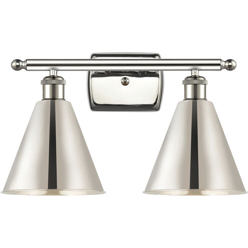 Ballston Cone LED 18 inch Polished Nickel Bath Vanity Light Wall Light