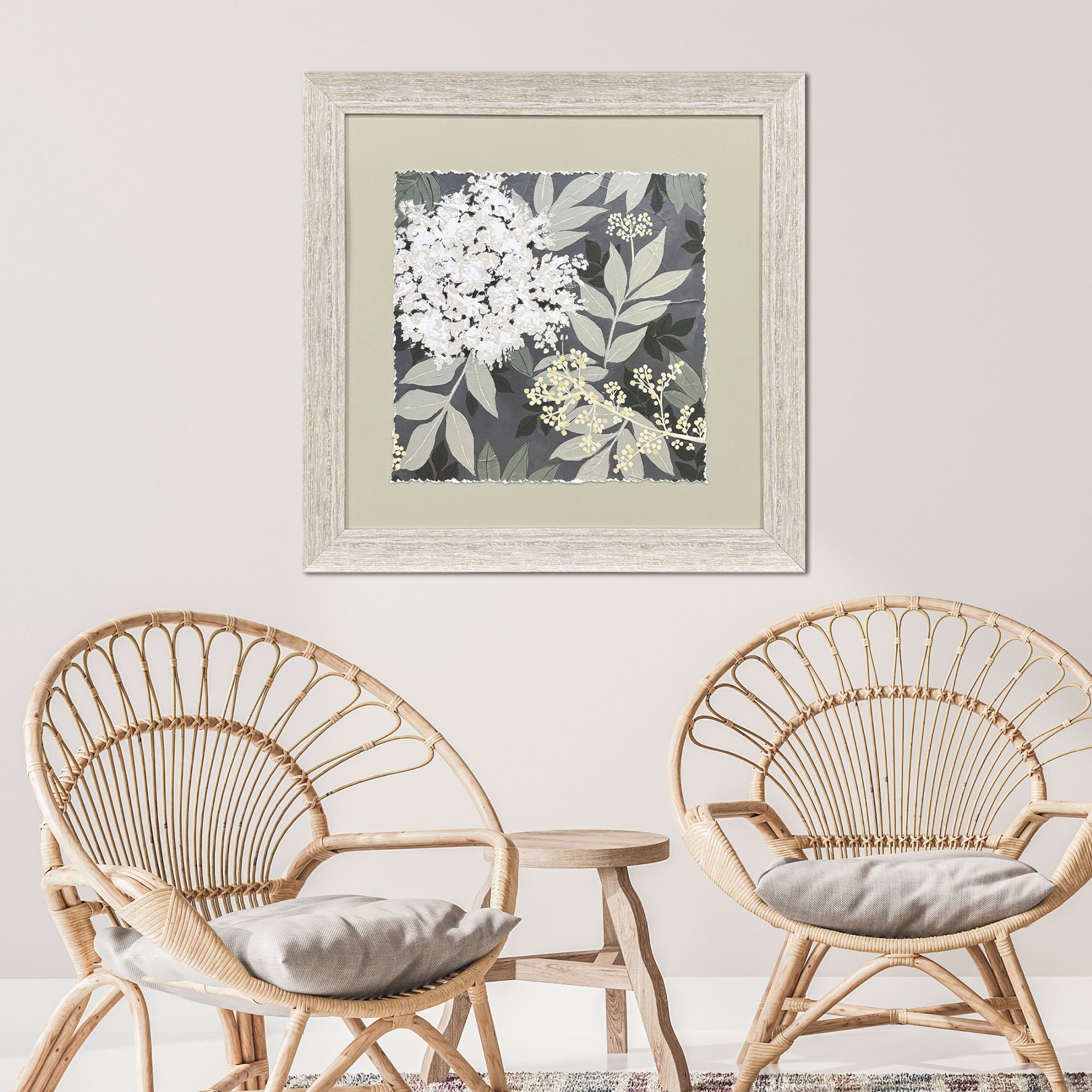 My Garden Green and White and Black Framed Art, Propac