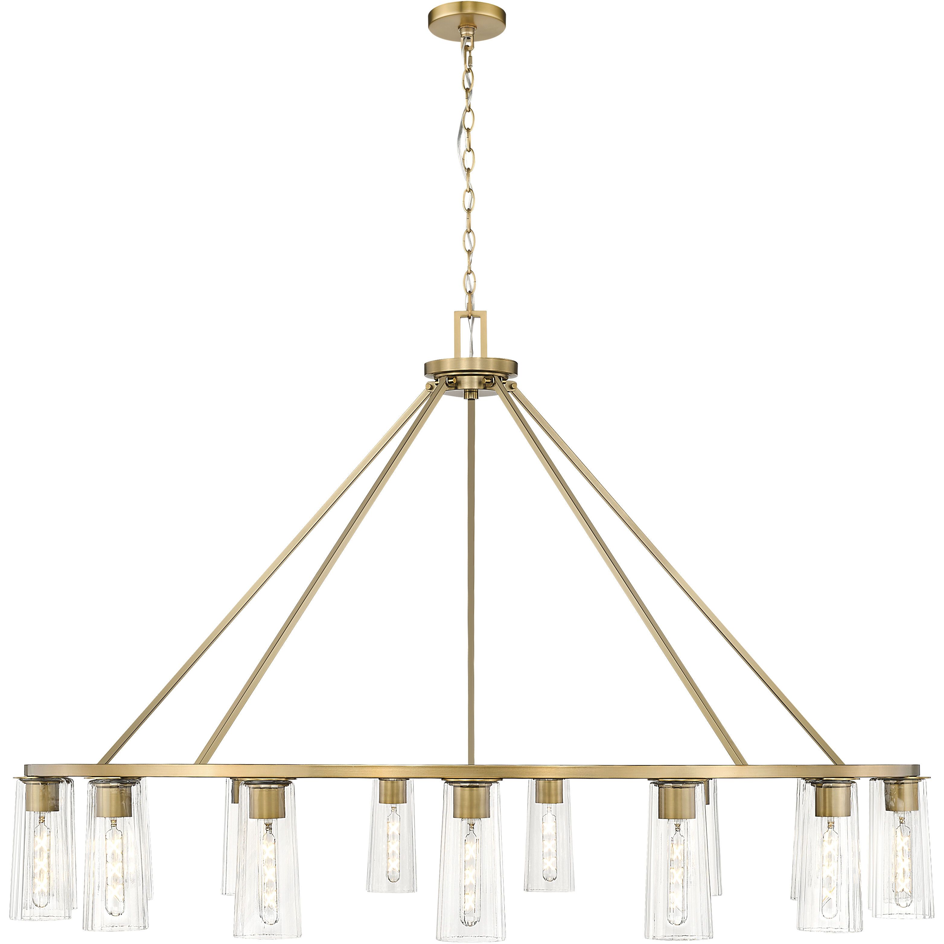 Titus 15 Light 62.5 inch Modern Gold Chandelier Ceiling Light