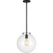 TOB by Thomas O'Brien Kate 1 Light 12 inch Midnight Black Pendant Ceiling Light