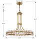 Clover 8 Light 22.5 inch Aged Brass Chandelier Ceiling Light