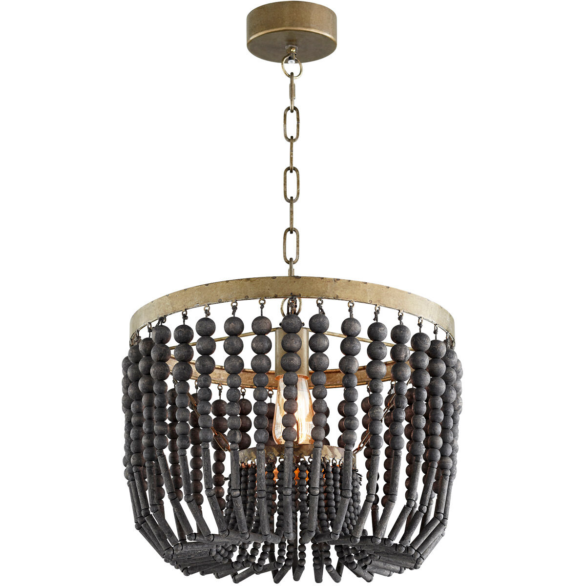 Estrella 1 Light 16 inch Tinted Raw Iron Pendant Ceiling Light