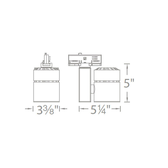 Exterminator II 1 Light 120 White Track Head Ceiling Light in Narrow, 85, 3000K
