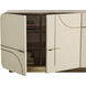 Montevito 84.5 inch Ivory and Antique Brass with Satin Walnut Credenza