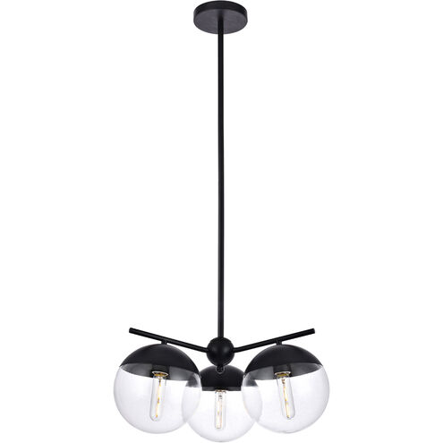 Eclipse 3 Light 21 inch Black Pendant Ceiling Light