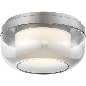 First Encounter Family LED 10 inch Brushed Nickel Flush Mount Ceiling Light