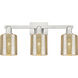 Arcadia Cobbleskill 3 Light 24 inch Brushed Satin Nickel Bath Vanity Light Wall Light in Mercury