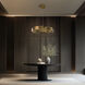 Keefe LED 31.5 inch Aged Brass Pendant Ceiling Light