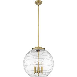 Ballston Athens Deco Swirl LED 16 inch Brushed Brass Pendant Ceiling Light