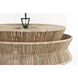 Chapman & Myers Antigua LED 30 inch Bronze and Natural Abaca Chandelier Ceiling Light