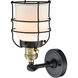 Franklin Restoration Small Bell Cage LED 6 inch Black Antique Brass Sconce Wall Light, Franklin Restoration