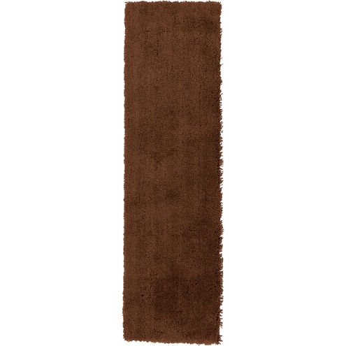 Mellow 96 X 27 inch Dark Brown Rug