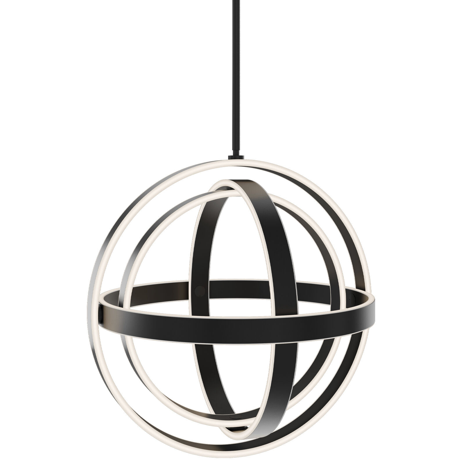 Kinetic LED 18 inch Black Indoor Hanging Lighting Ceiling Light