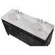 Park Avenue 60 X 21.5 X 35 inch Black Vanity Sink Set