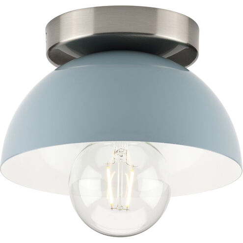 Eva 1 Light 7 inch Coastal Blue Flush Mount Ceiling Light