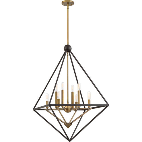 Louvre 8 Light 29 inch Western Bronze Foyer Chandelier Ceiling Light 