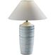 Catalina 25 inch 100.00 watt Light Blue Ribbed Ceramic Table Lamp Portable Light