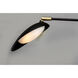 Scan 61 inch 6.50 watt Black/Satin Brass Floor Lamp Portable Light
