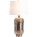 Reynolds 32 inch Grey and Gold Table Lamp Portable Light