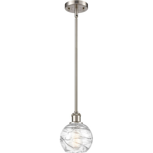 Ballston Small Deco Swirl LED 6 inch Brushed Satin Nickel Pendant Ceiling Light, Ballston