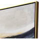 Nouveau Blue and Metallic and White Canvas