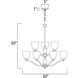 Stefan 9 Light 30 inch Satin Nickel Multi-Tier Chandelier Ceiling Light