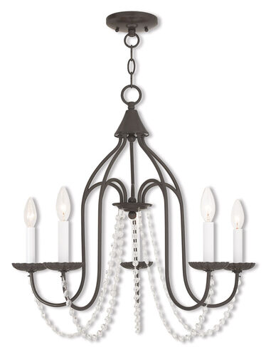 Alessia 5 Light 24 inch English Bronze Chandelier Ceiling Light