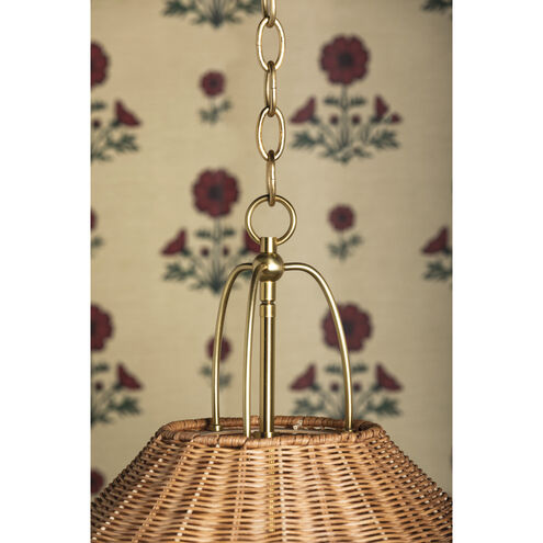 Davida 1 Light 20 inch Aged Brass Pendant Ceiling Light