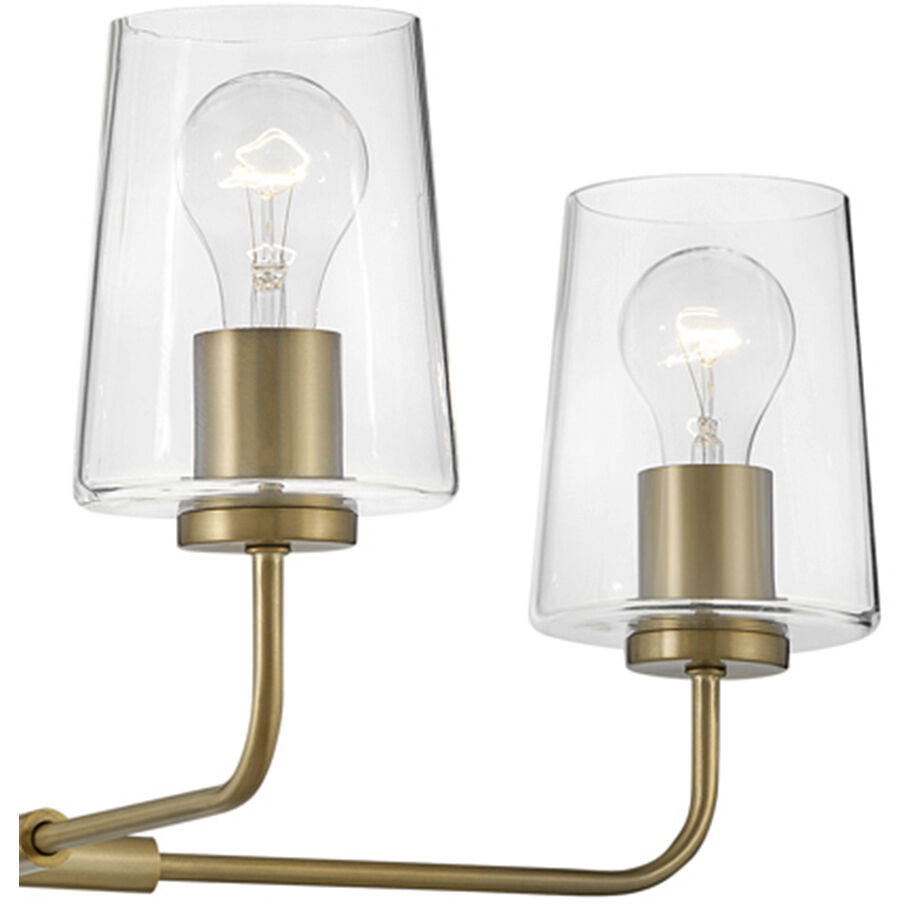 Kline LED 25 inch Lacquered Brass Chandelier Ceiling Light