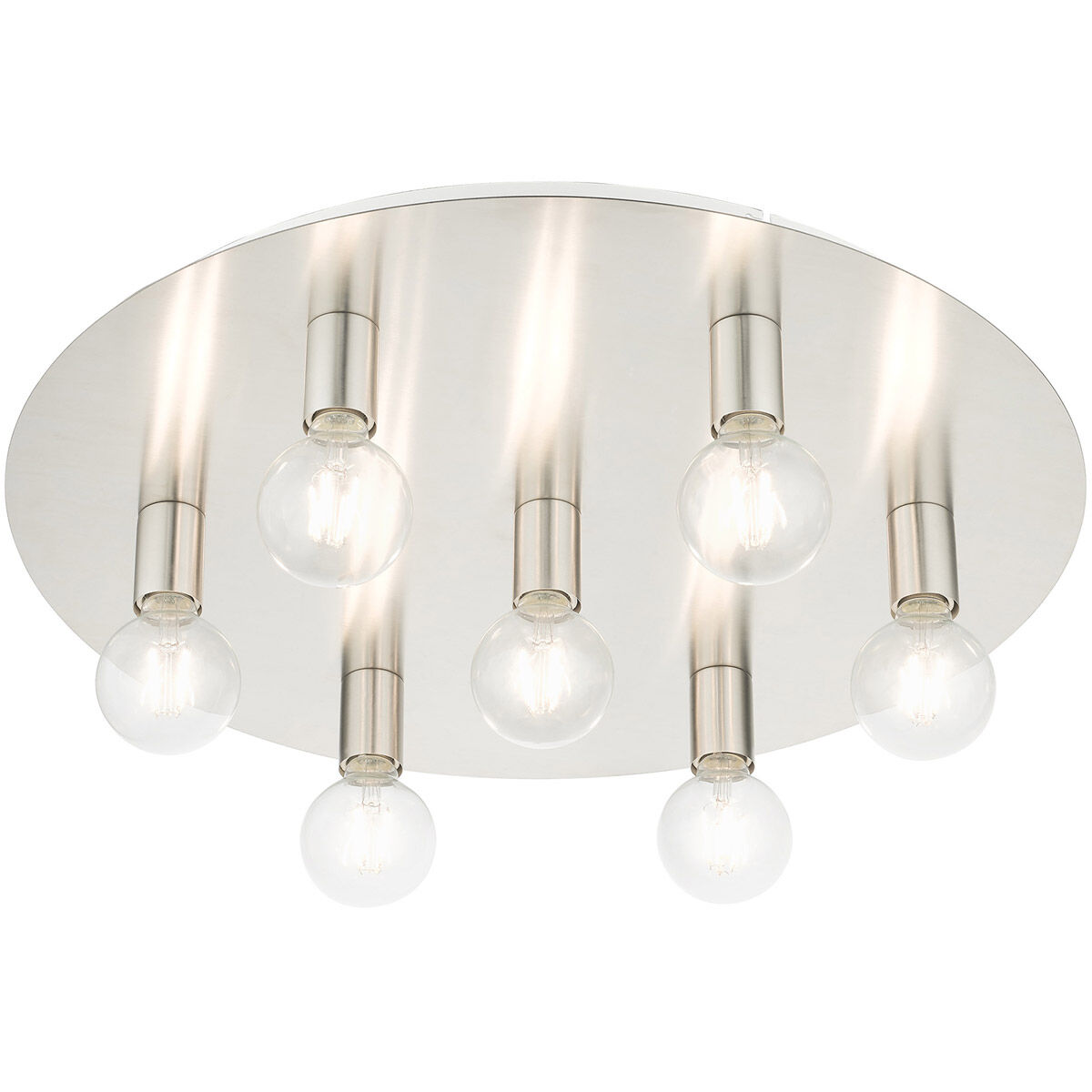 Hillview 7 Light 24 inch Brushed Nickel Flush Mount Ceiling Light