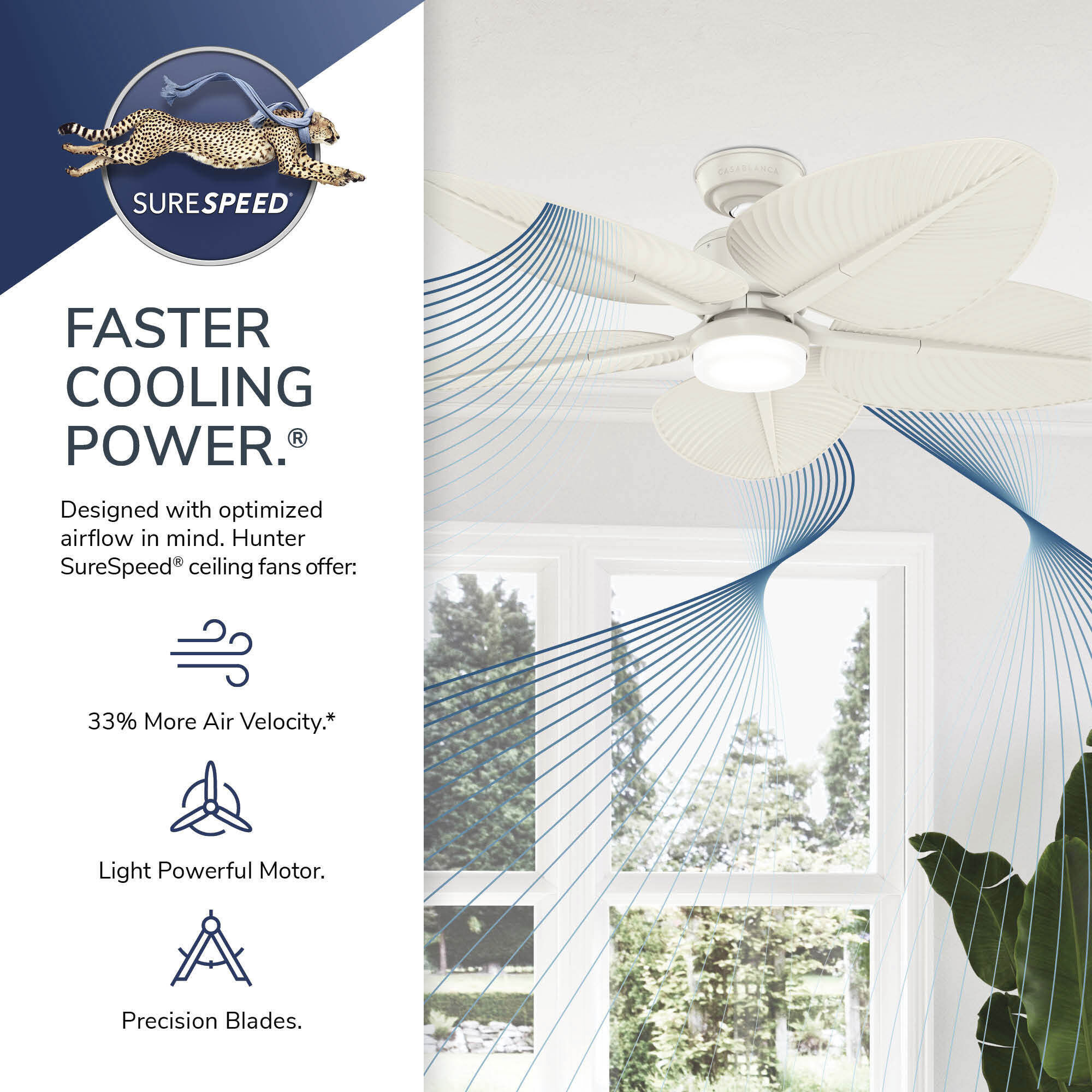 Coveview 52 inch Cream Outdoor Ceiling Fan