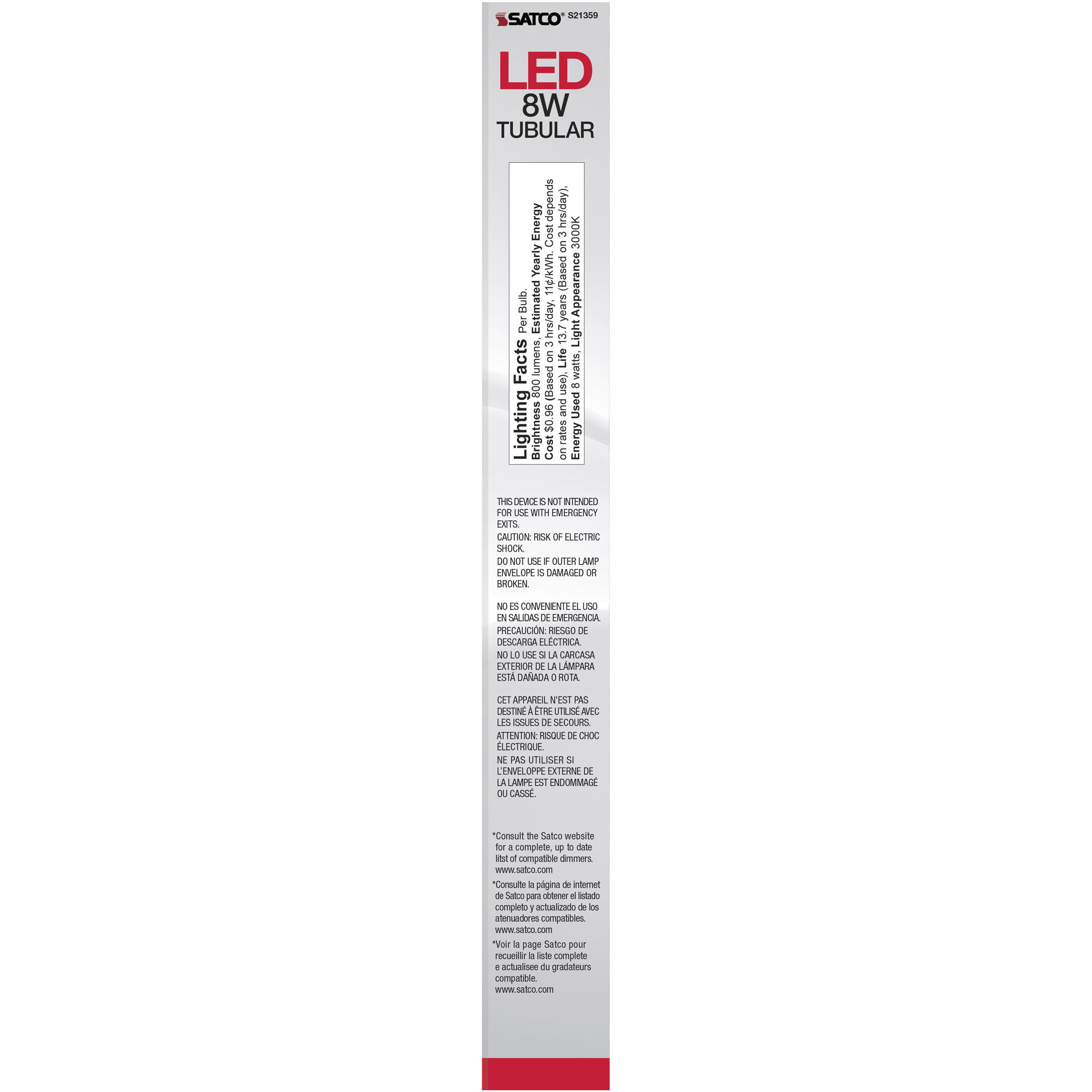Lumos LED Medium Medium 8.00 watt 3000K LED Filament