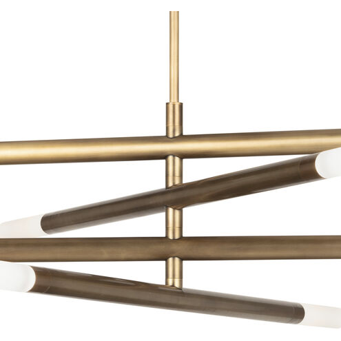 Wick 8 Light 55.75 inch Natural Brass Chandelier Ceiling Light