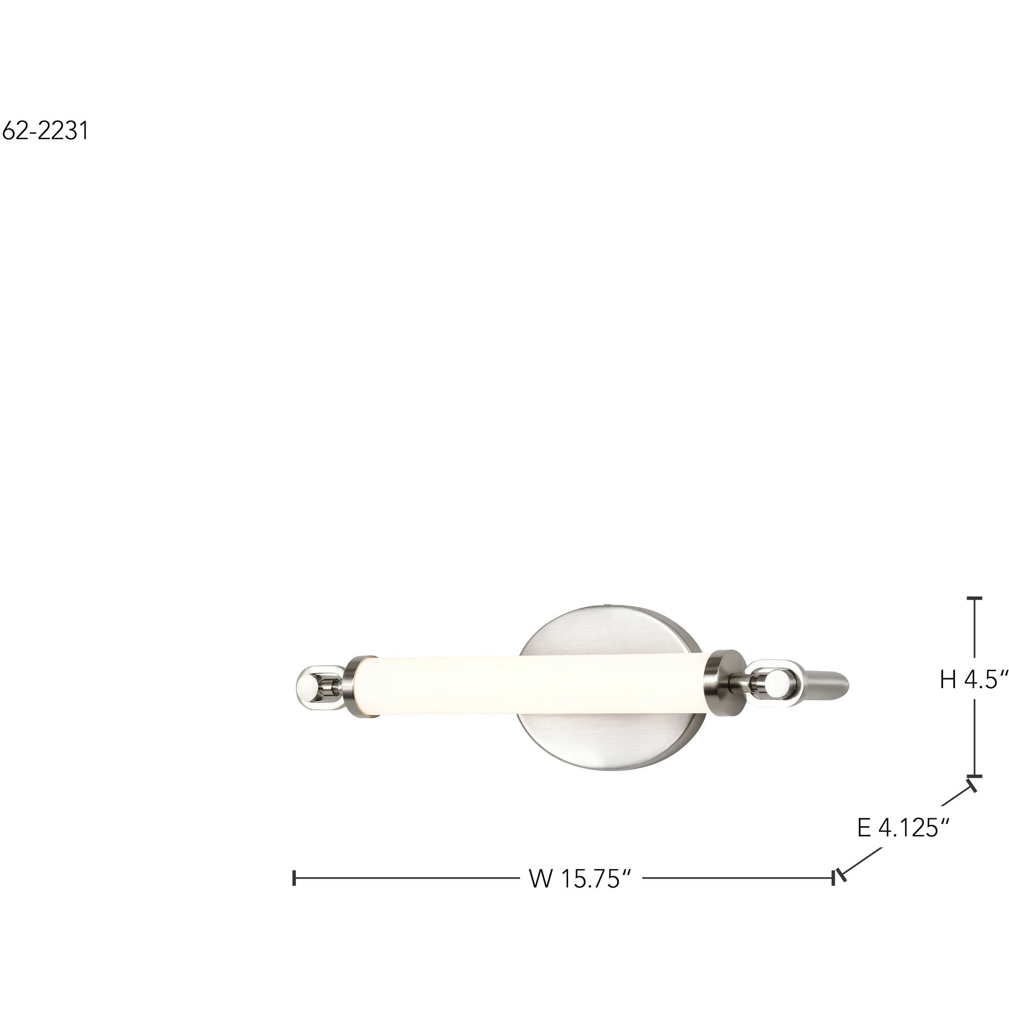 Edgeworth LED 15.75 inch Brushed Nickel Vanity Light Wall Light