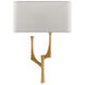 Bodnant 1 Light 16 inch Antique Gold Leaf Wall Sconce Wall Light, Right