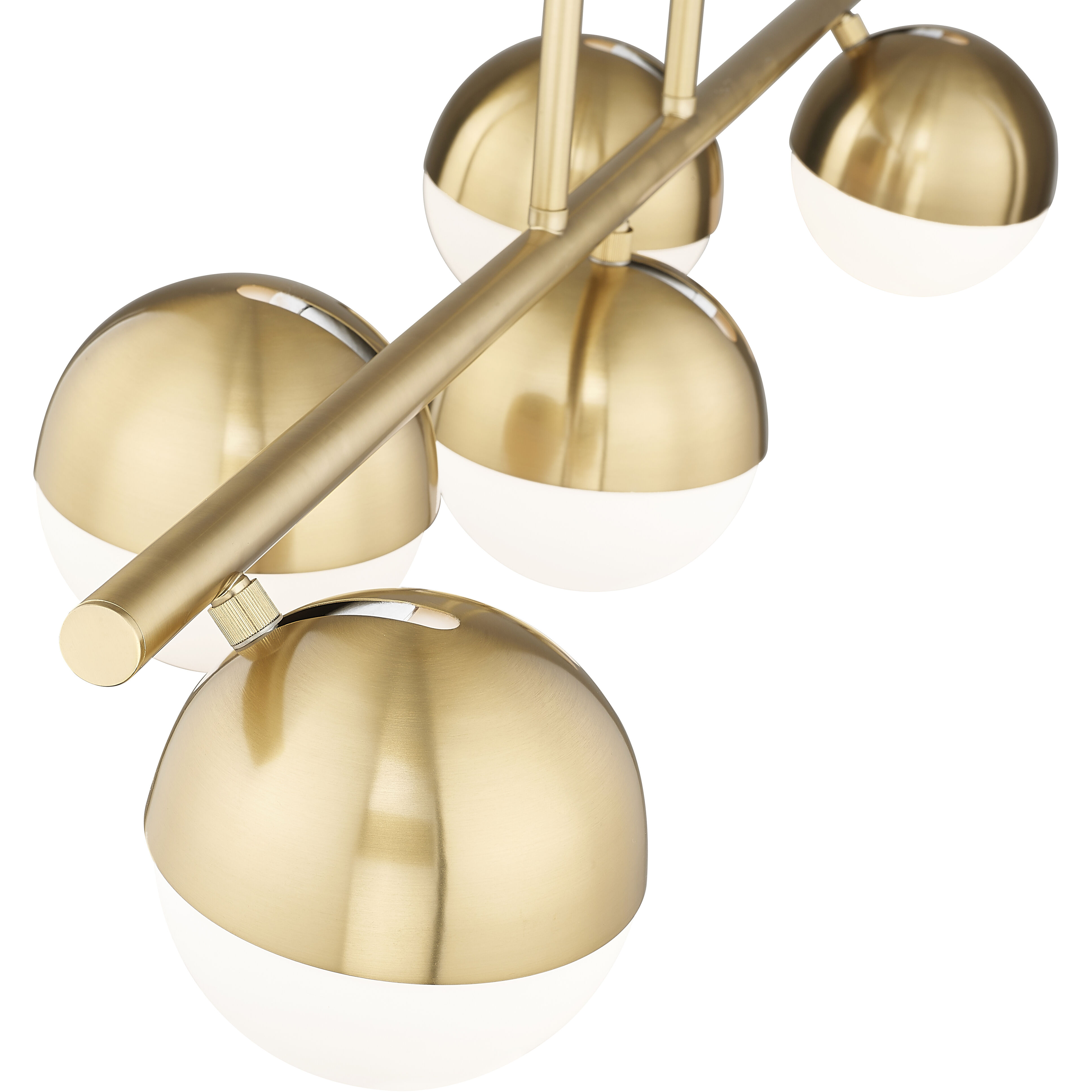Realm Sphere Linear Chandelier Ceiling Light in Modern Gold