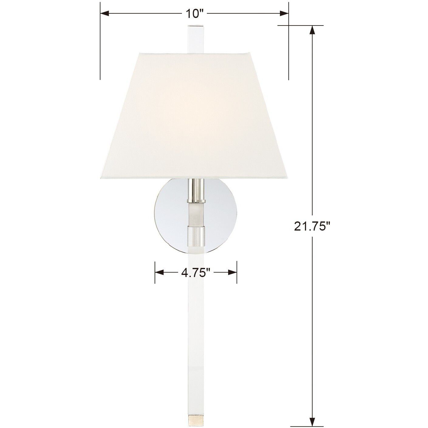 Renee 1 Light 10 inch Polished Nickel Sconce Wall Light