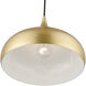Amador 1 Light 12 inch Soft Gold with Polished Brass Accents Pendant Ceiling Light