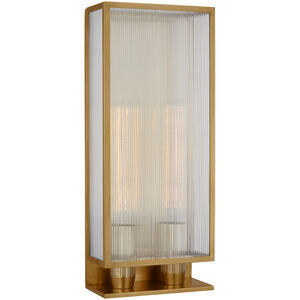Barbara Barry York LED 24.25 inch Soft Brass Double Box Outdoor Sconce
